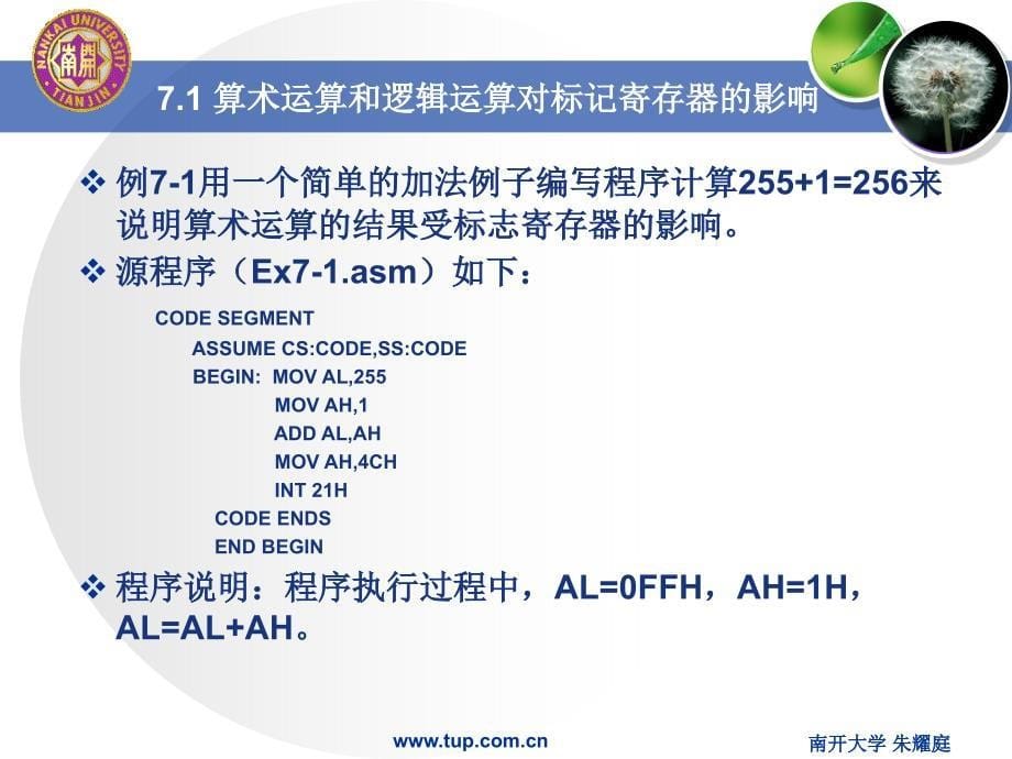 《汇编语言程序设计》第七章：算术运算指令与程序设计.ppt_第5页