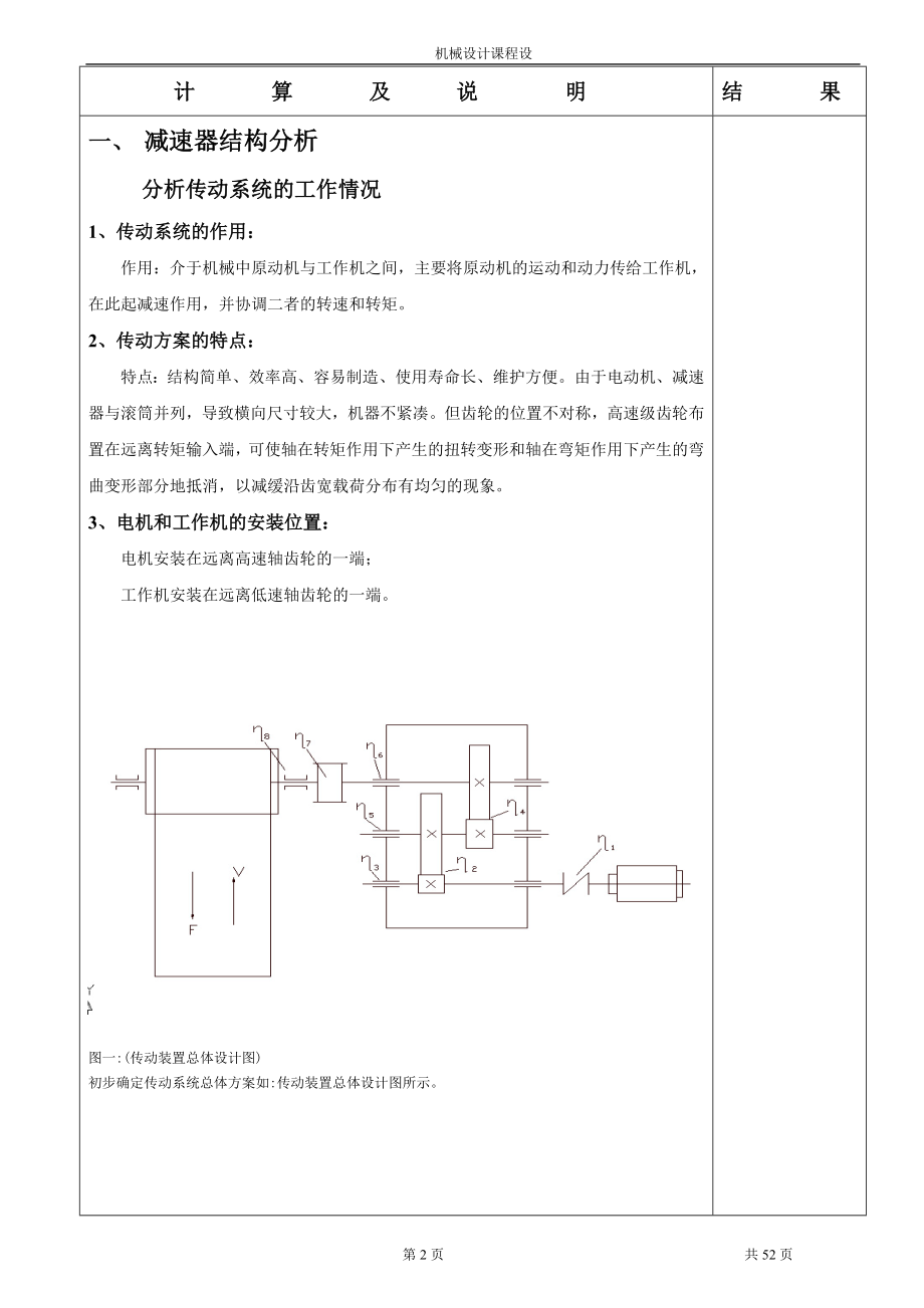 机械设计课程设计减速器传动装置分析设计1_第2页