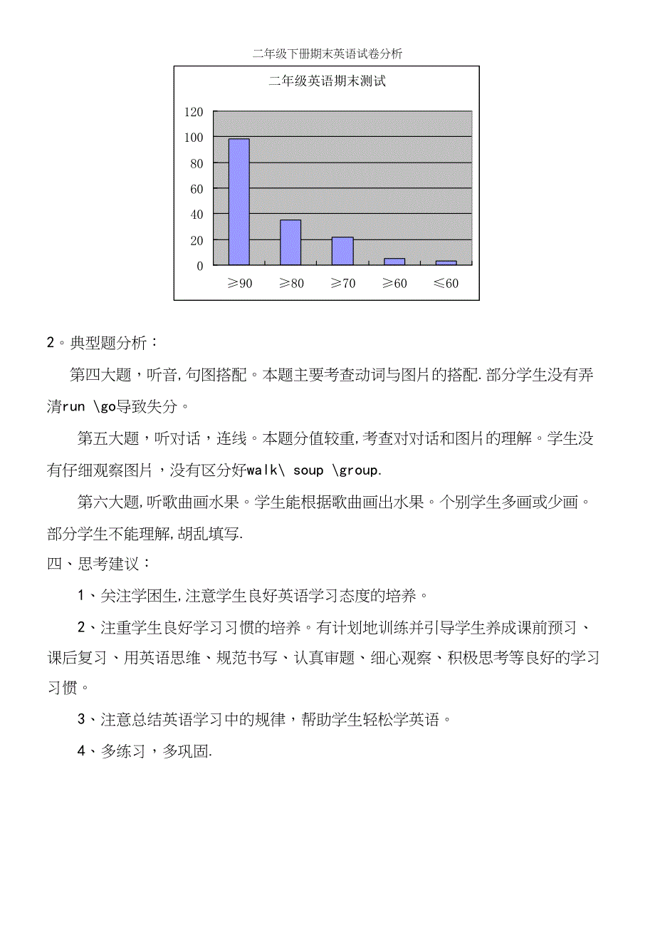 二年级下册期末英语试卷分析.docx_第4页