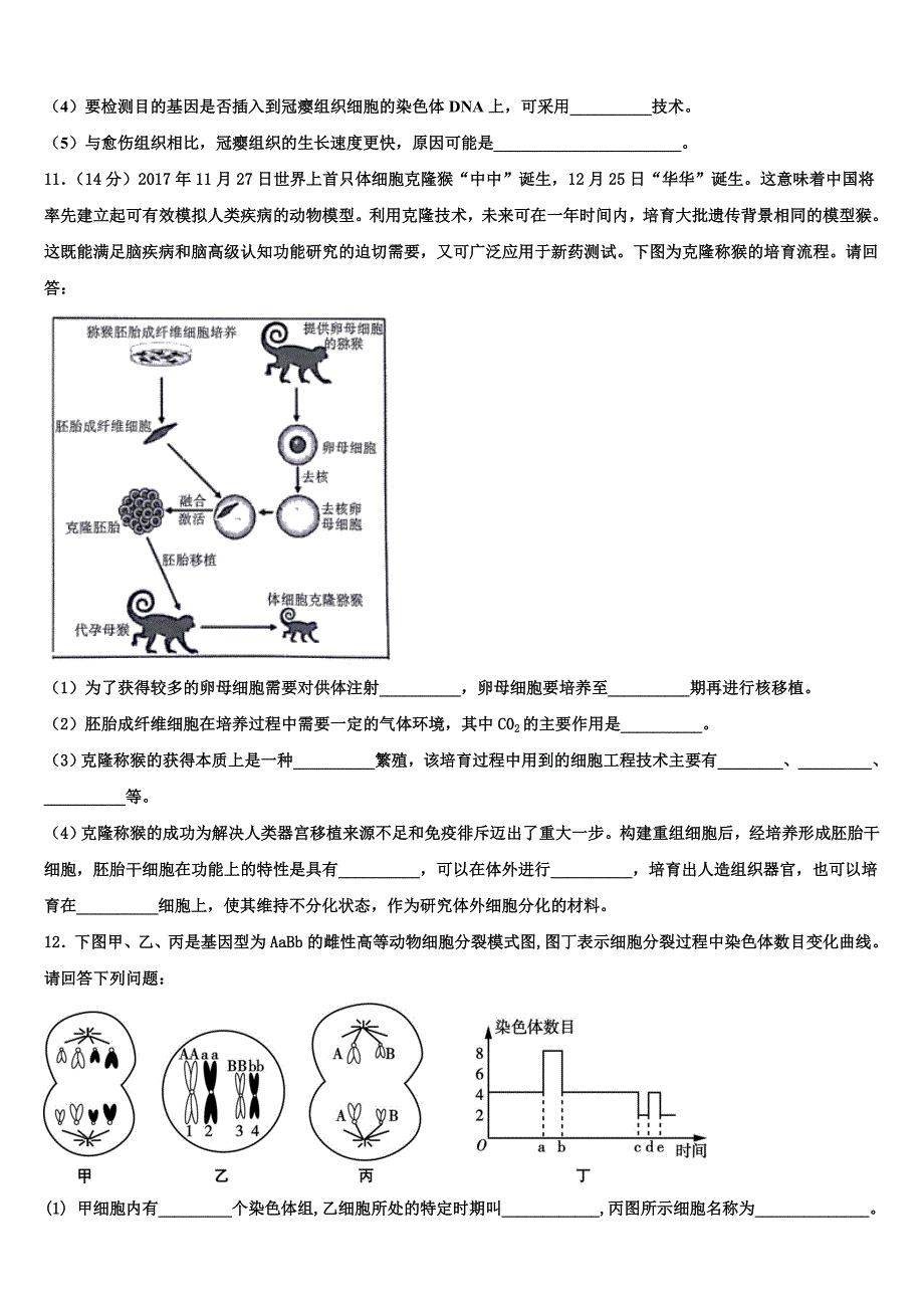 2022学年江西省赣州市于都县二中高二生物第二学期期末学业水平测试模拟试题(含解析).doc_第4页