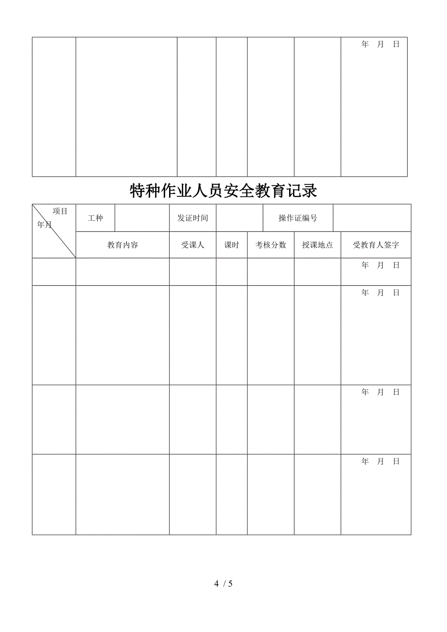 职工安全教育档案.doc_第4页