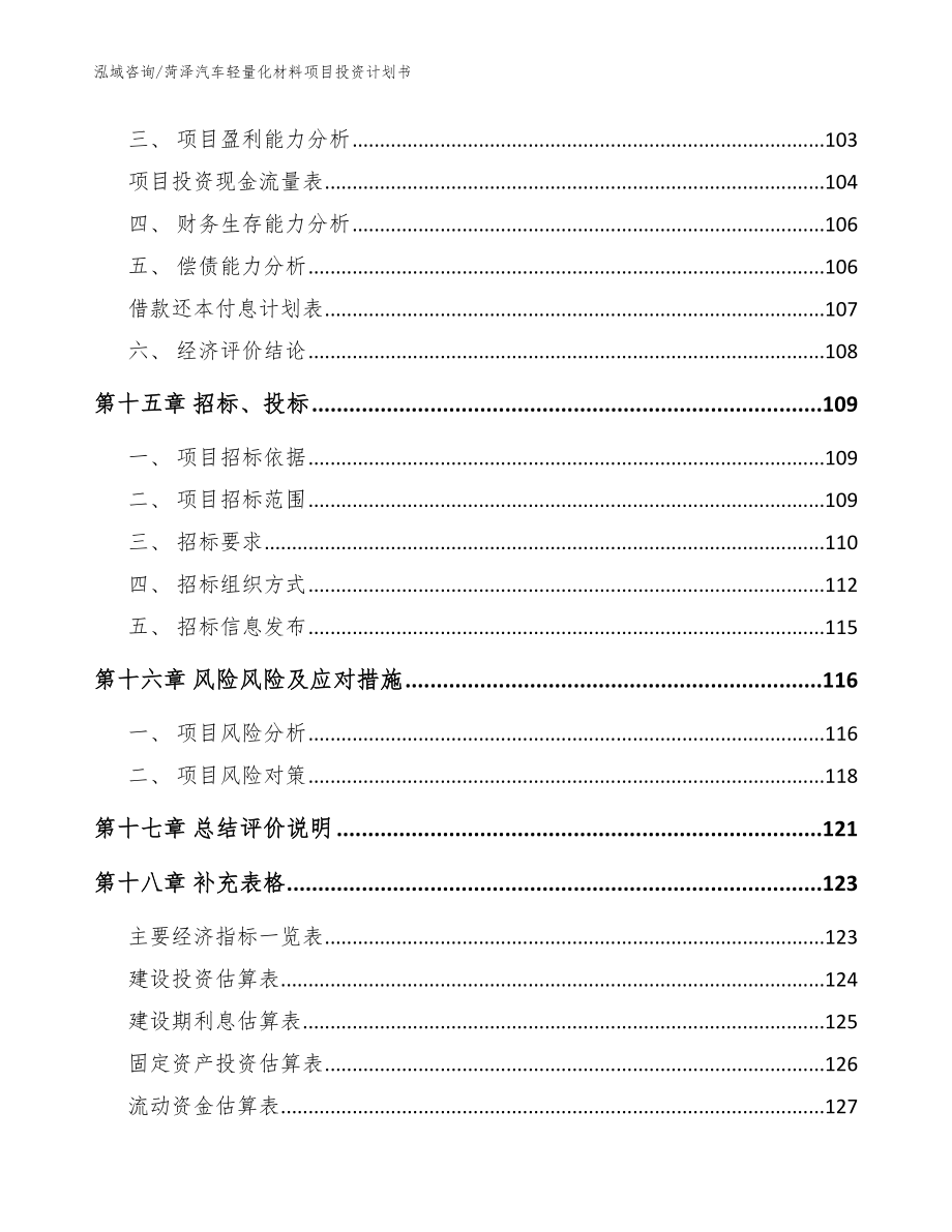 菏泽汽车轻量化材料项目投资计划书（参考模板）_第5页