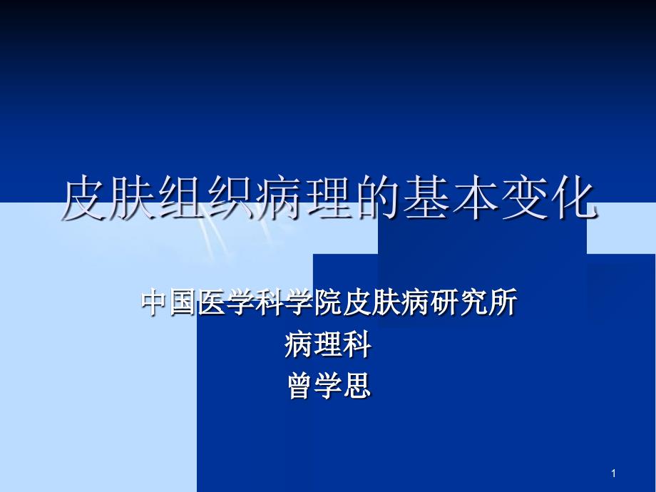 皮肤组织病理的基本变化共153页_第1页