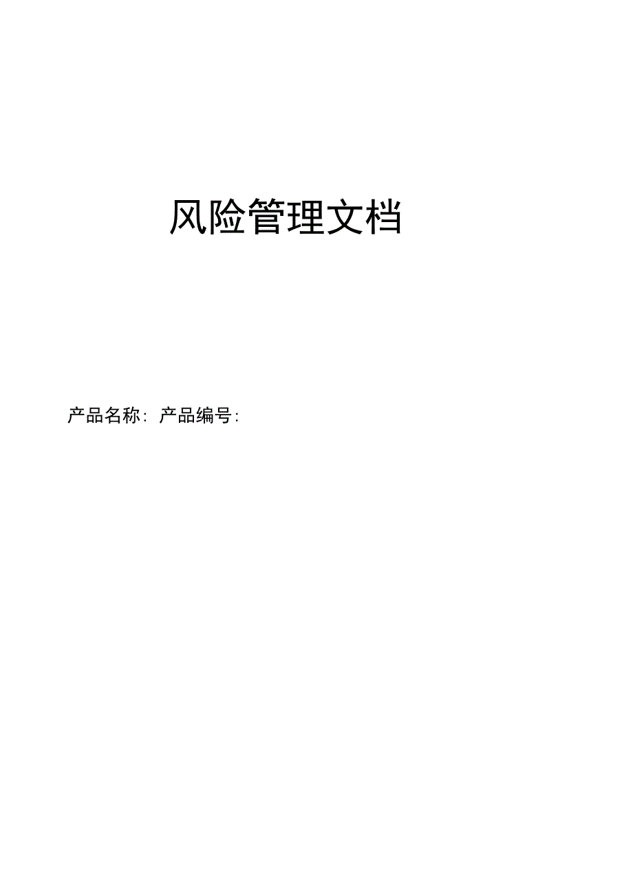 风险管理报告模板医疗器械_第1页