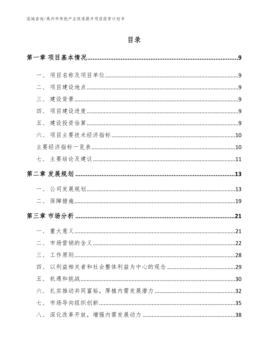 禹州市传统产业改造提升项目投资计划书（模板参考）_第2页