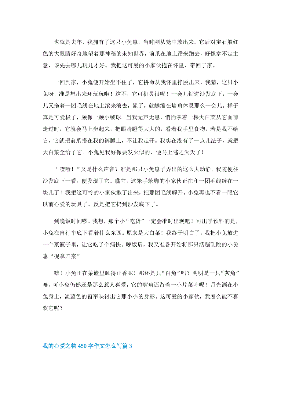 我的心爱之物450字作文怎么写10篇_第2页