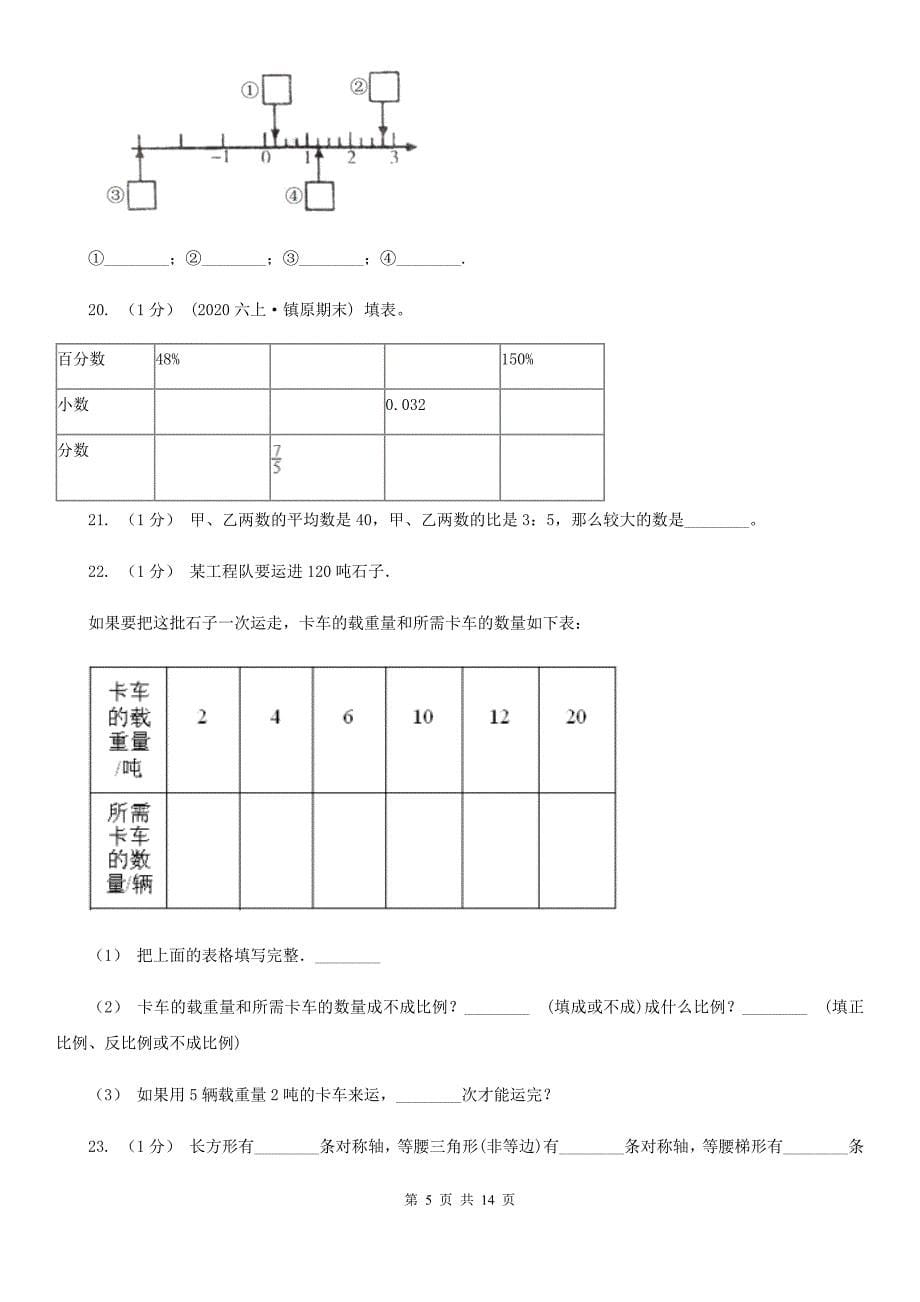 福建省厦门市小升初数学试卷_第5页