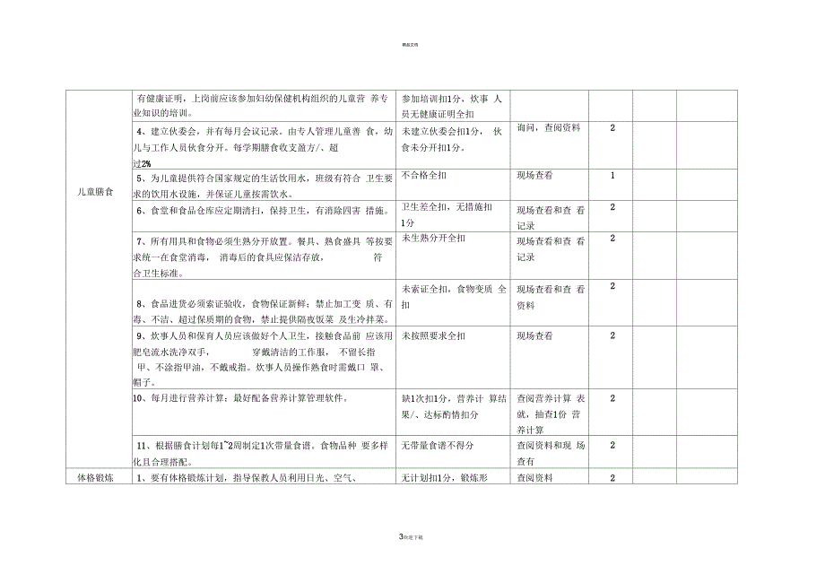 托幼机构卫生保健考评标准_第3页