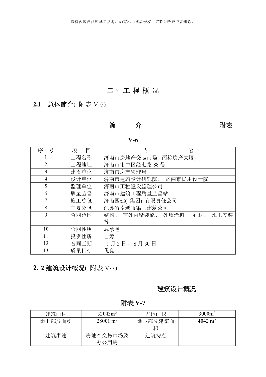 市房产大厦建筑工程施工组织设计模板.doc_第4页