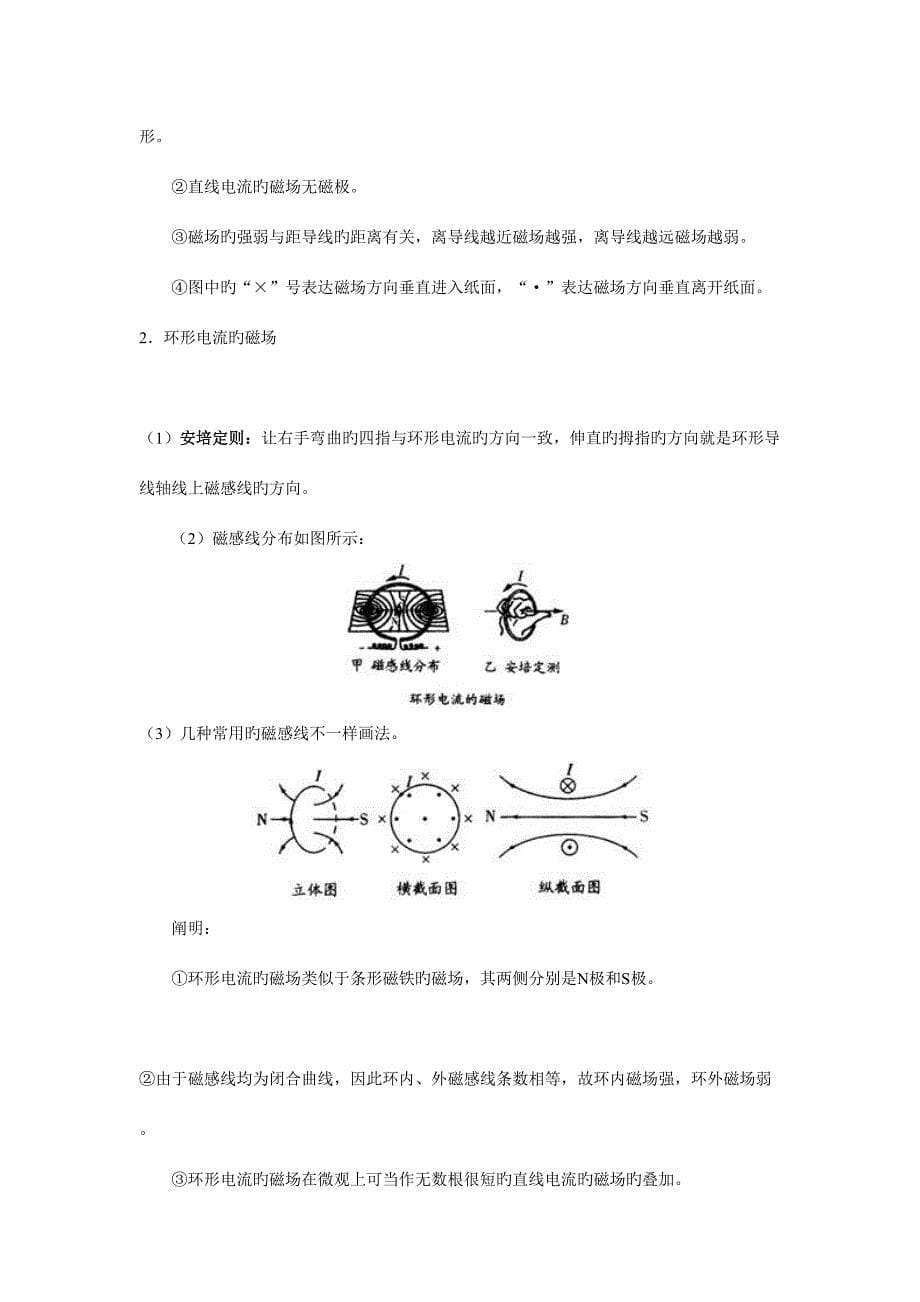 2023年高中物理磁场部分知识点总结概况.doc_第5页