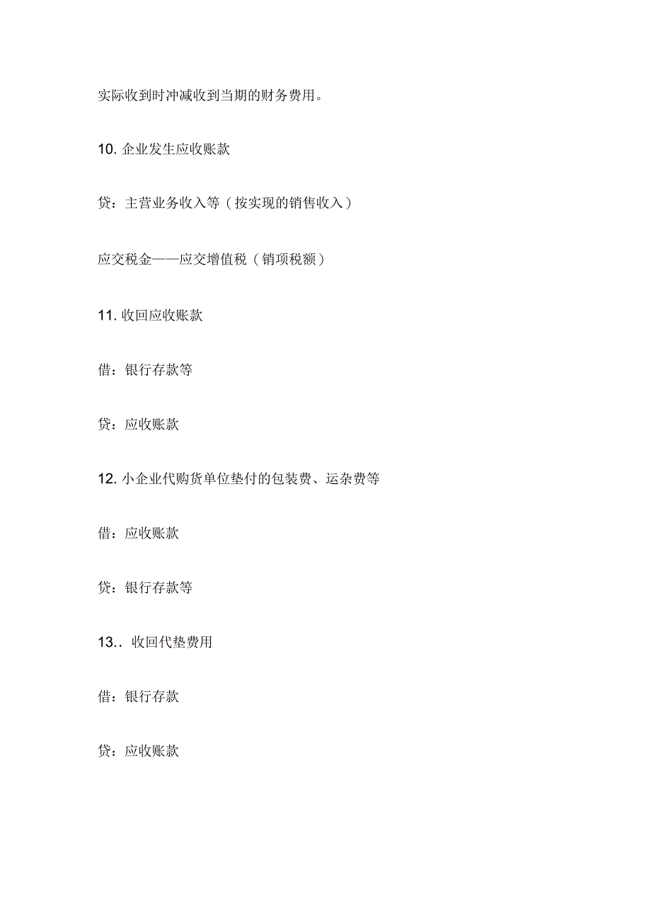 小企业会计分录汇总(二)_第2页