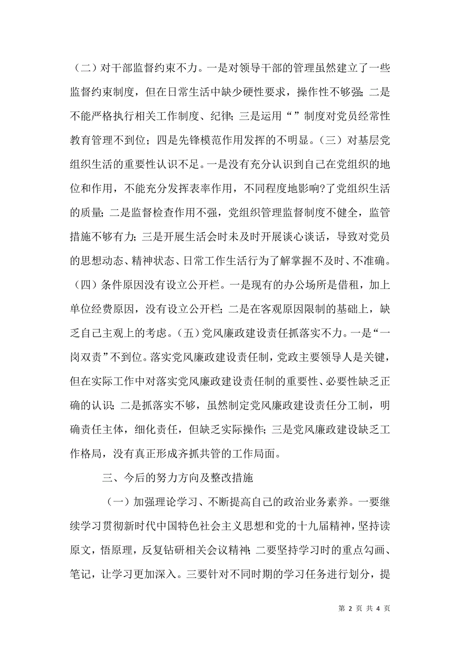 巡视检查个人剖析材料_第2页