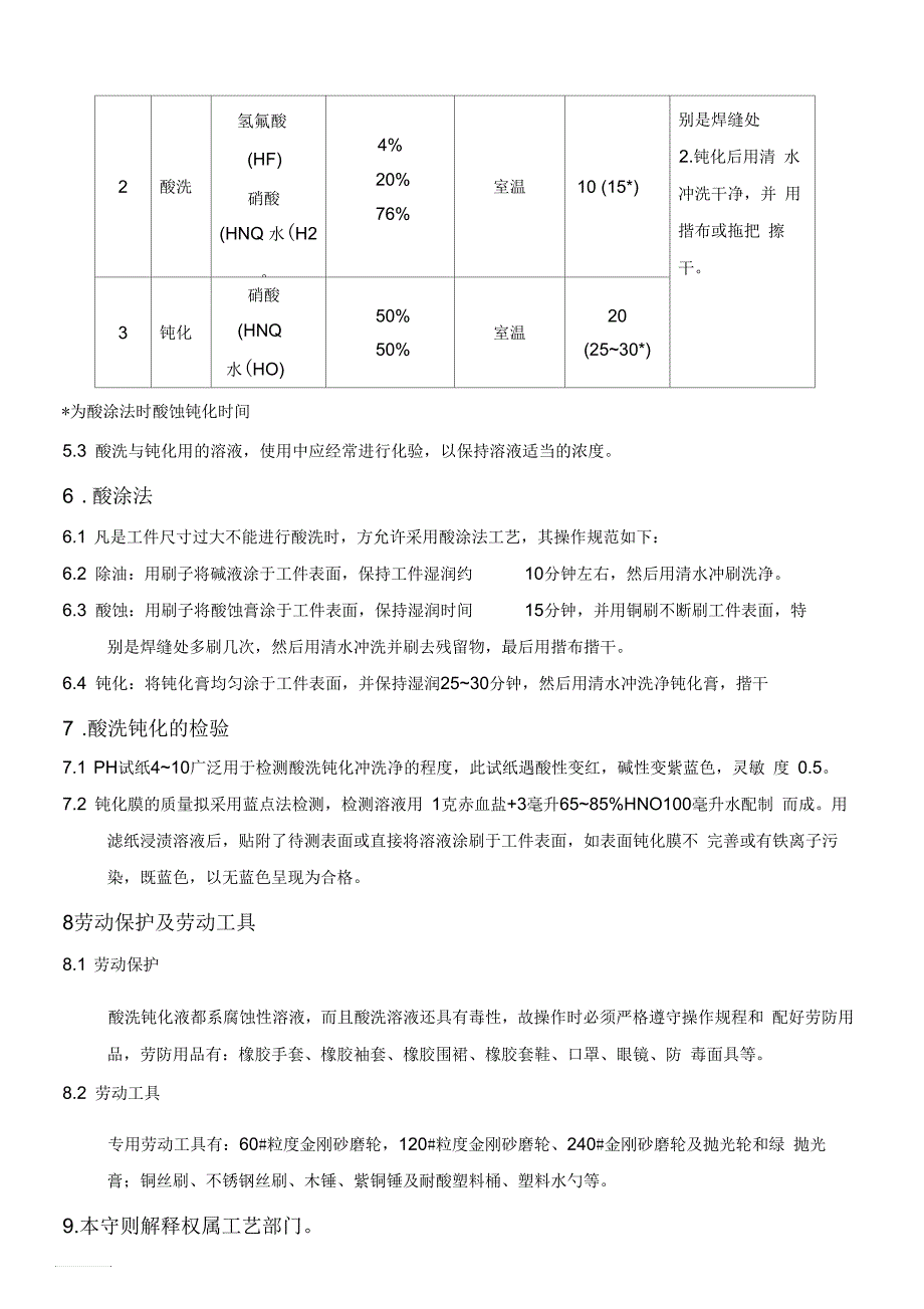 不锈钢酸洗钝化工艺守则[1]_第2页