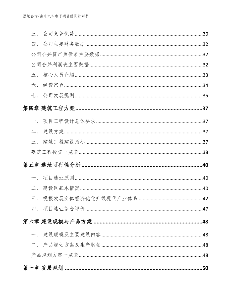 南京汽车电子项目投资计划书_范文_第3页