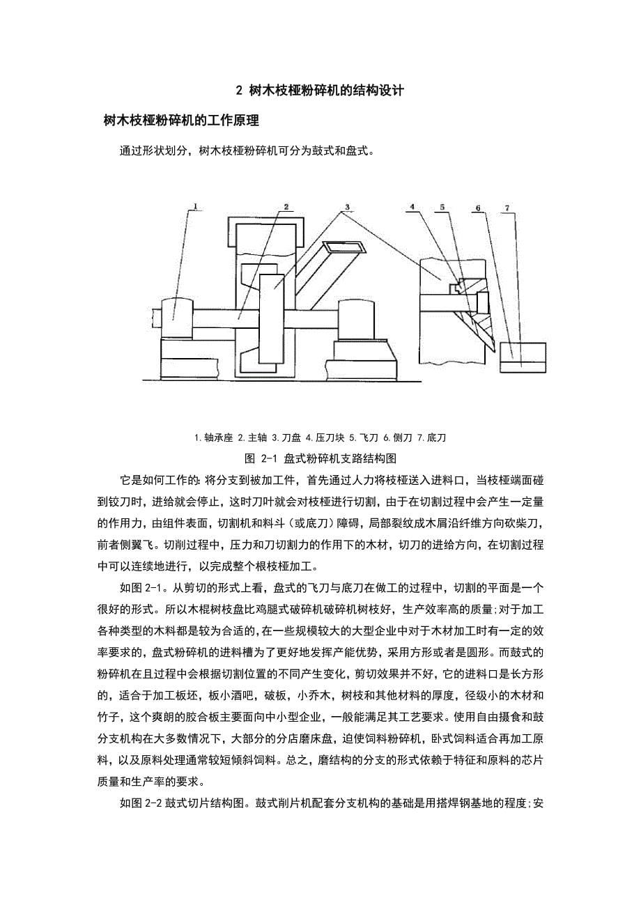 树木枝桠粉碎机设计说明书_第5页