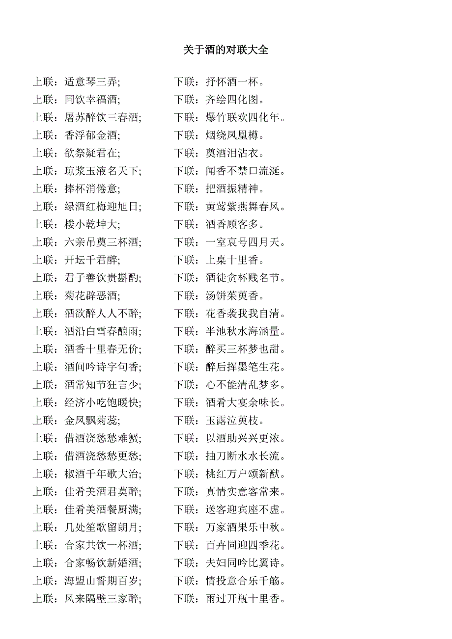 关于酒的对联大全_第1页