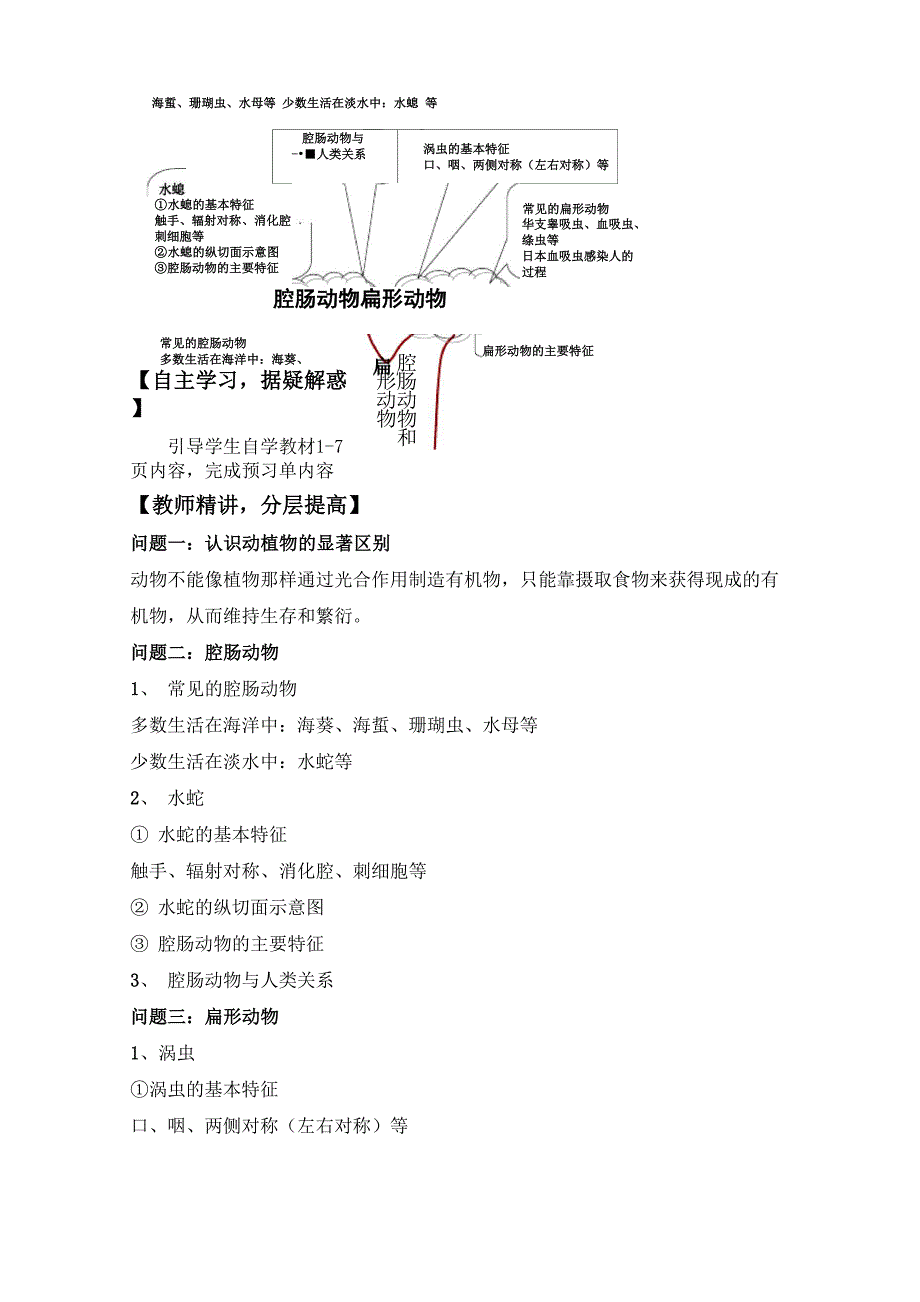 第一章第一节腔肠动物和扁形动物讲解_第4页