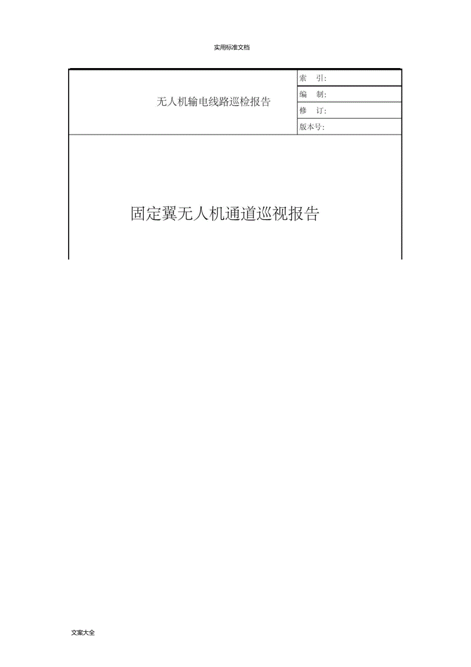 固定翼无人机通道巡视报告材料xx支线_第1页