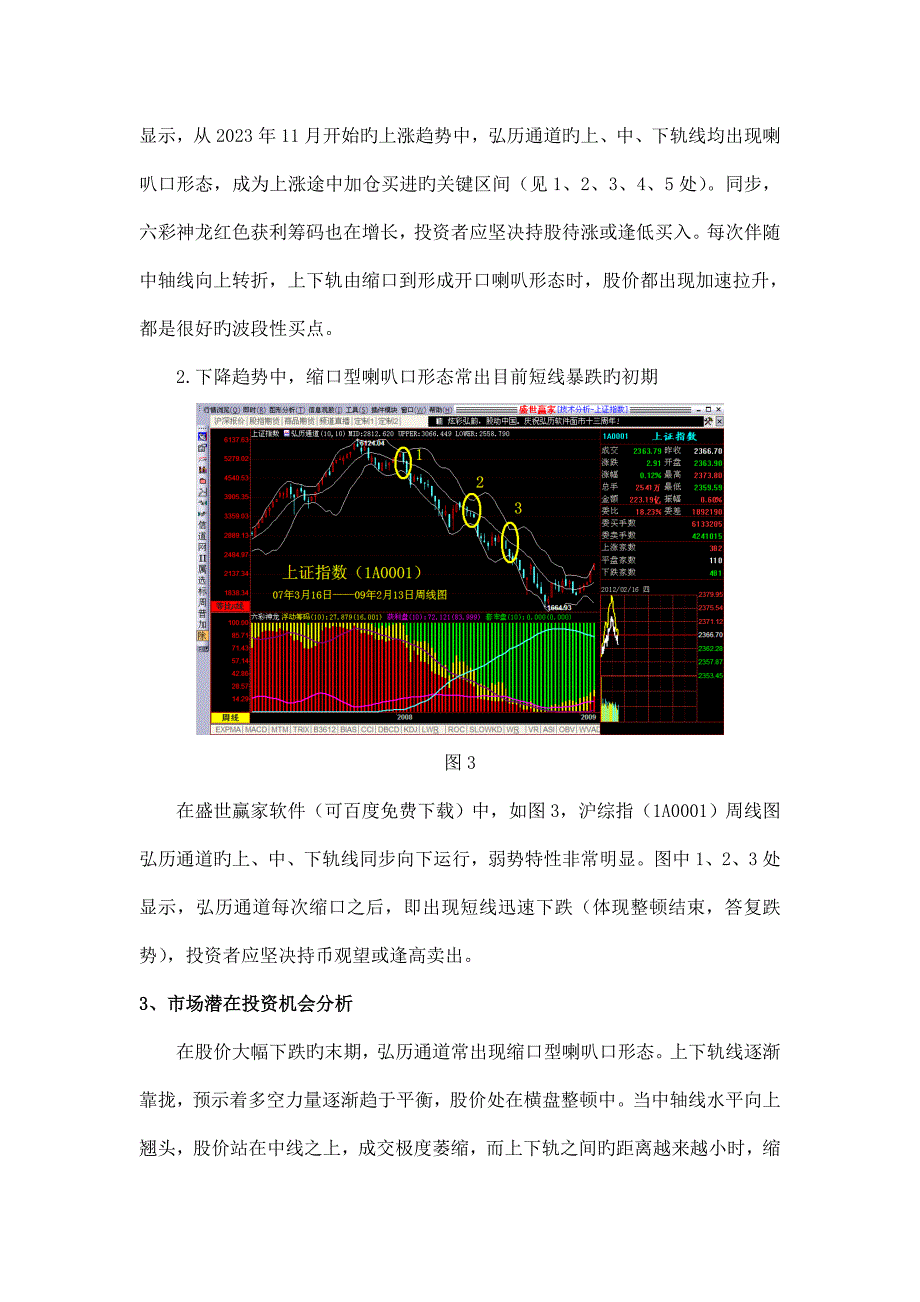 股票技术分析利用喇叭口进行趋势转折的研判_第3页