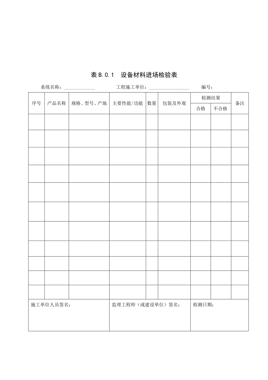 设备材料进场检验表_第1页