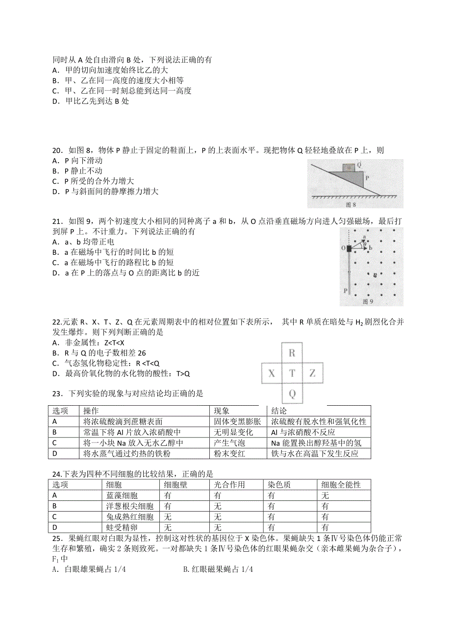 2013年普通高等学校招生全国统一考试理科综合能力测试(广东卷).doc_第4页