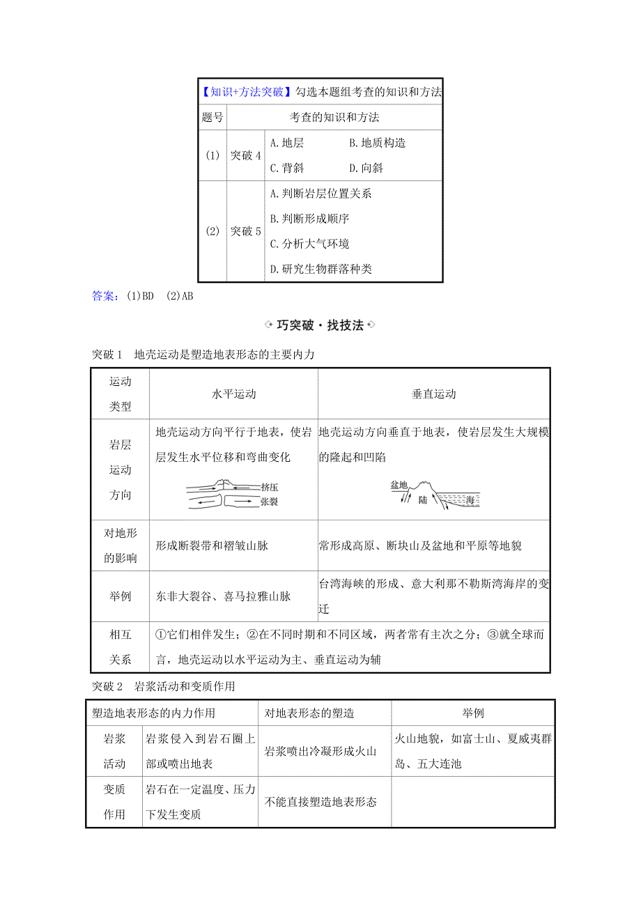 2021高考地理一轮复习第二章自然环境中的物质2地球表面形态关键能力练习含解析湘教版_第2页