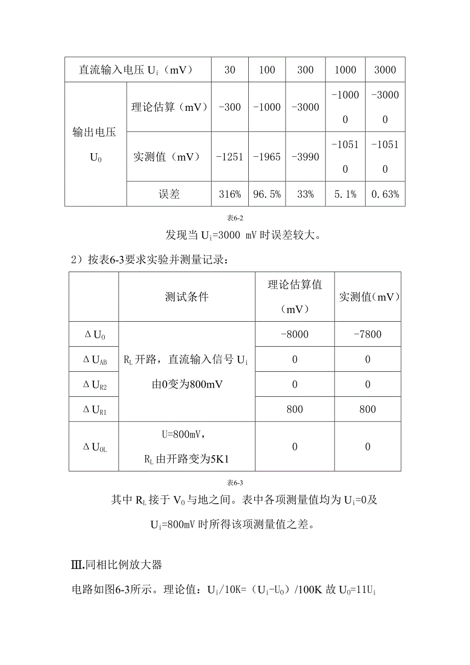 比例求和运算电路实验报告_第3页