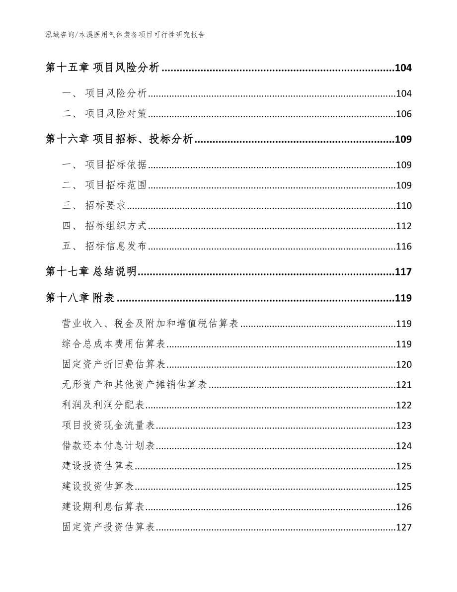 本溪医用气体装备项目可行性研究报告（模板参考）_第5页