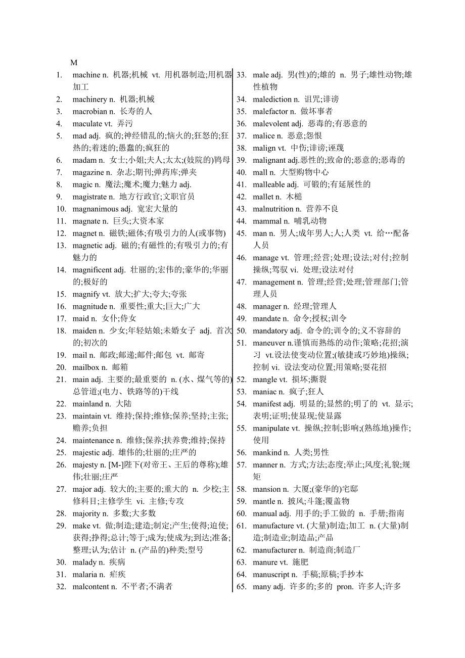 Catti Vocabulary M.doc_第1页