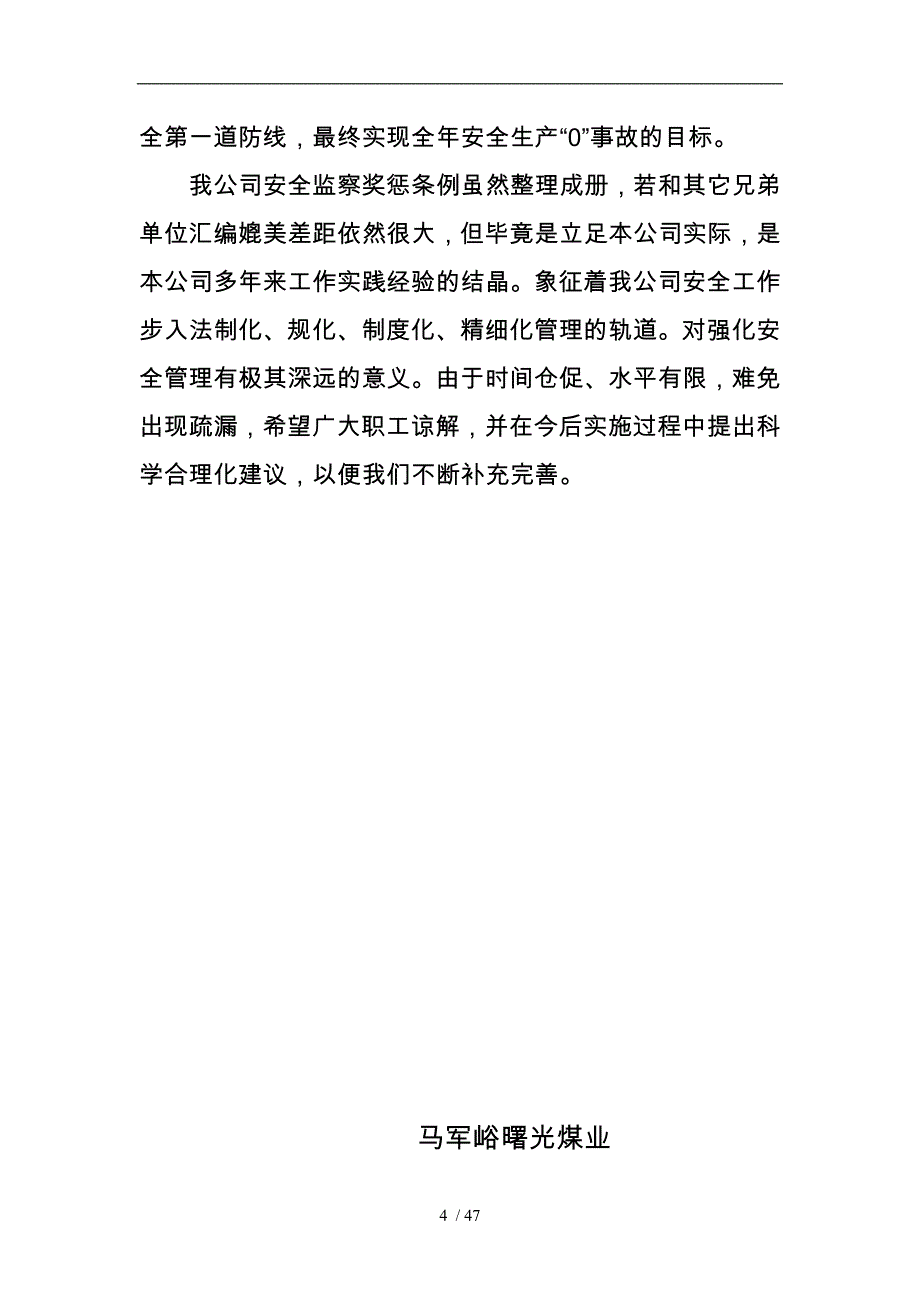 某煤业公司安全奖惩条例汇编_第4页