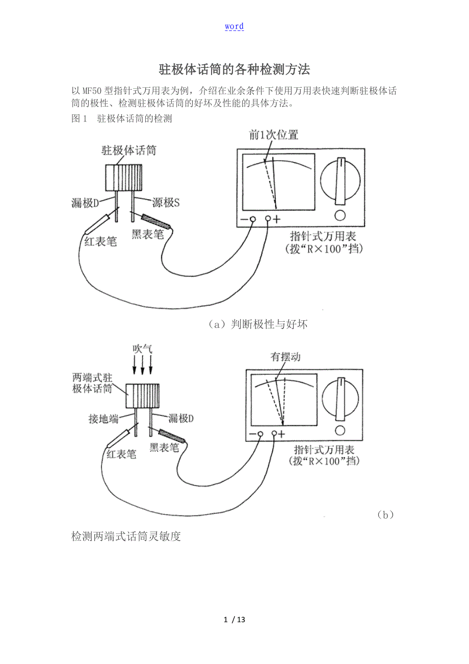 元器件的各种检测方法_第1页