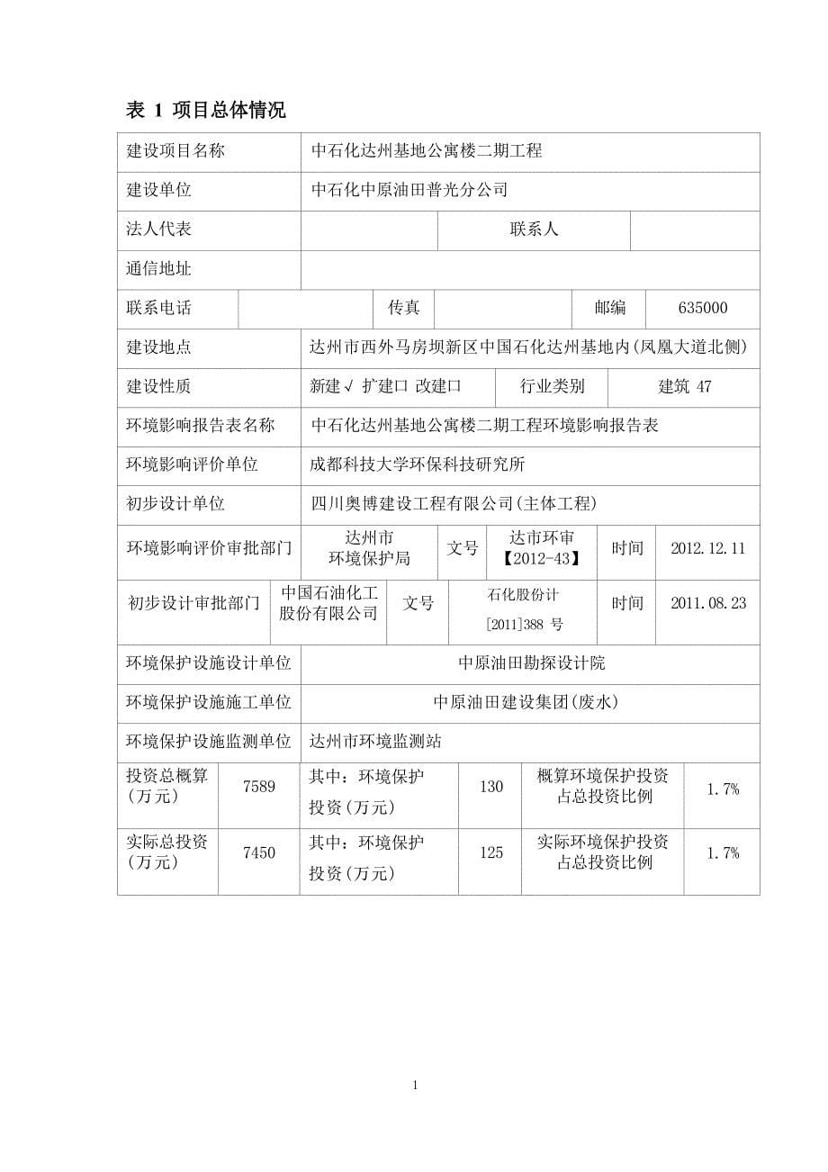 中石化达州基地公寓二期工程环评报告.docx_第5页