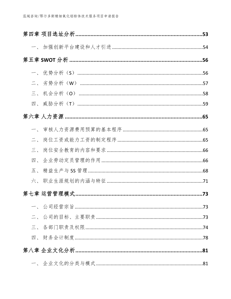 鄂尔多斯精细氧化铝粉体技术服务项目申请报告_第3页