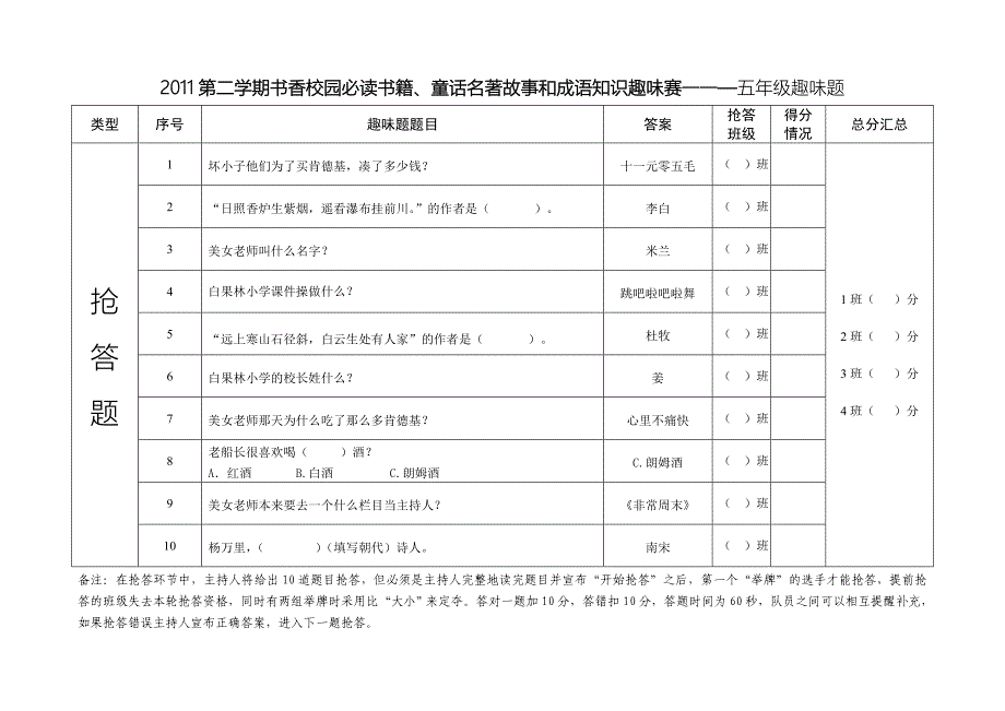 五年级必读书籍趣味题_第2页