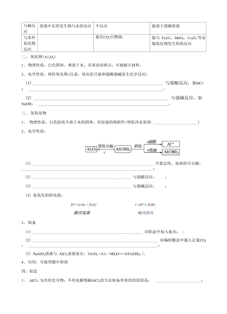 铝及其化合物教师版_第2页