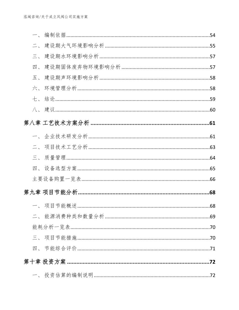 关于成立风阀公司实施方案（范文模板）_第3页