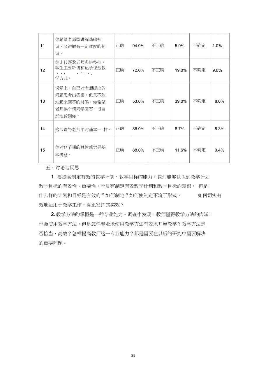 提高初中化学课堂教学有效性研究调查报告_第4页