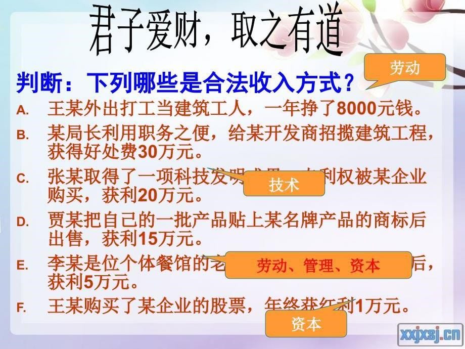 教科版初中九年级2.6财富中的法与德课件1_第5页