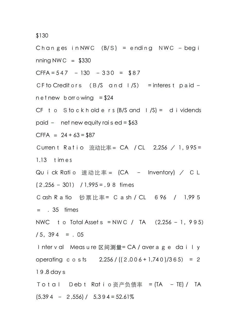 公司理财公式总结_第2页