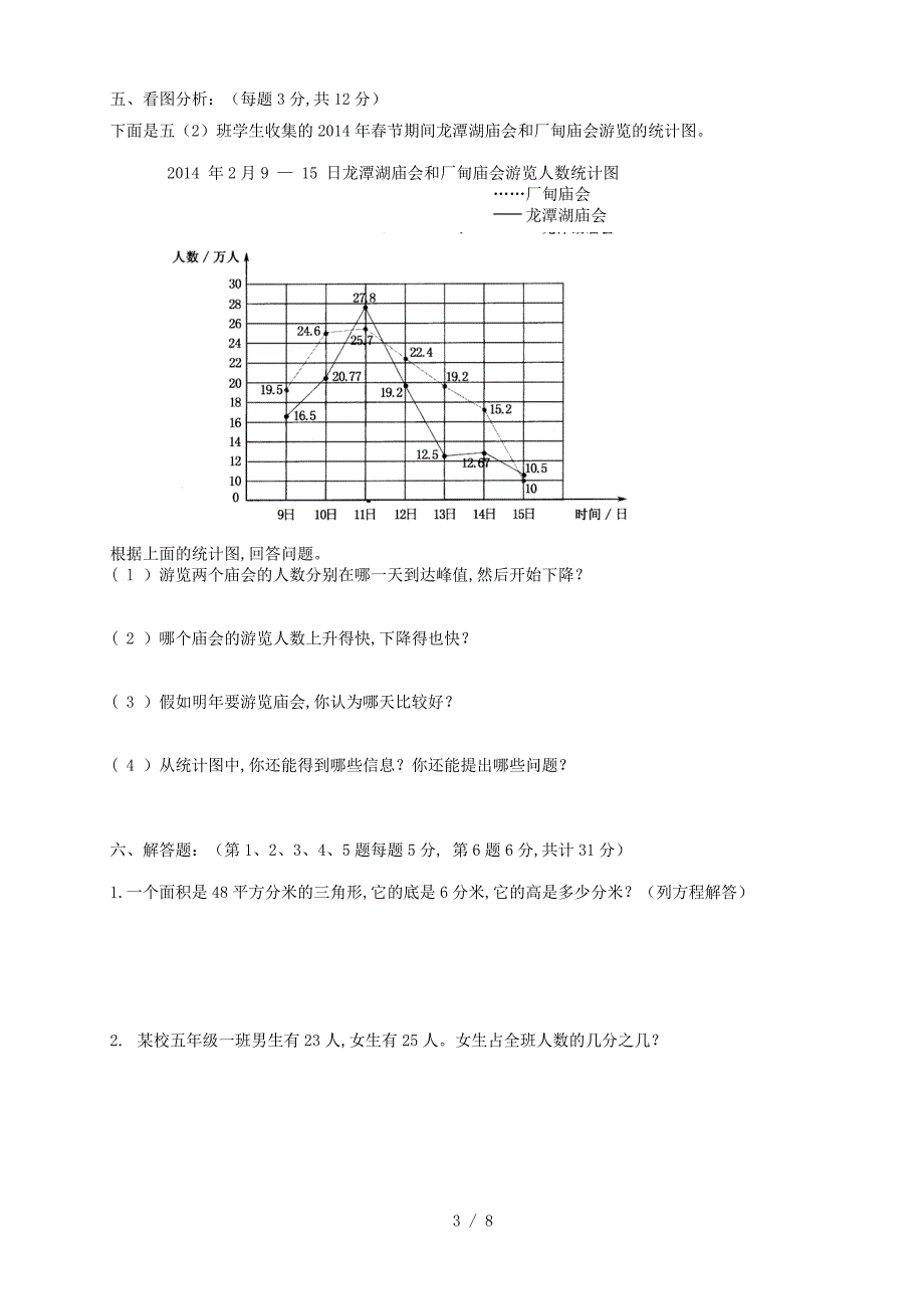 最新苏教版五年级数学下册期中试卷.doc_第3页