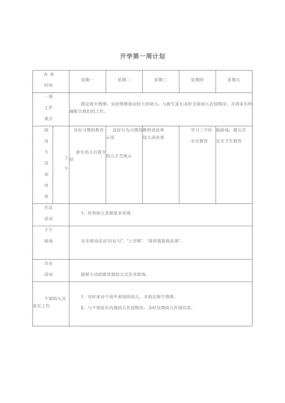 中班下学期周计划_第1页