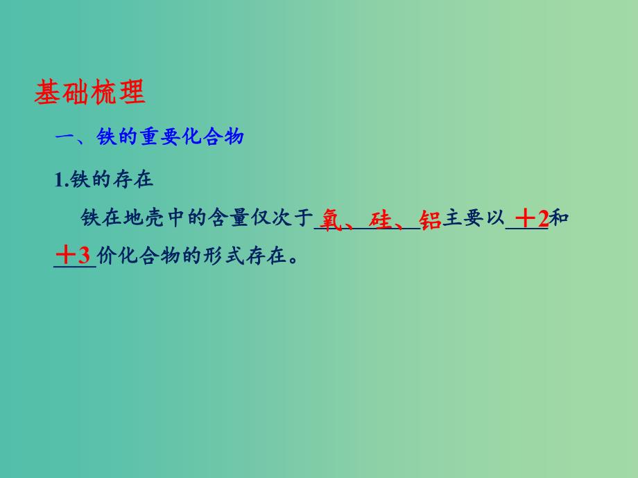 高中化学 专题3.2.3 铁的重要化合物课件 新人教版必修1.ppt_第3页