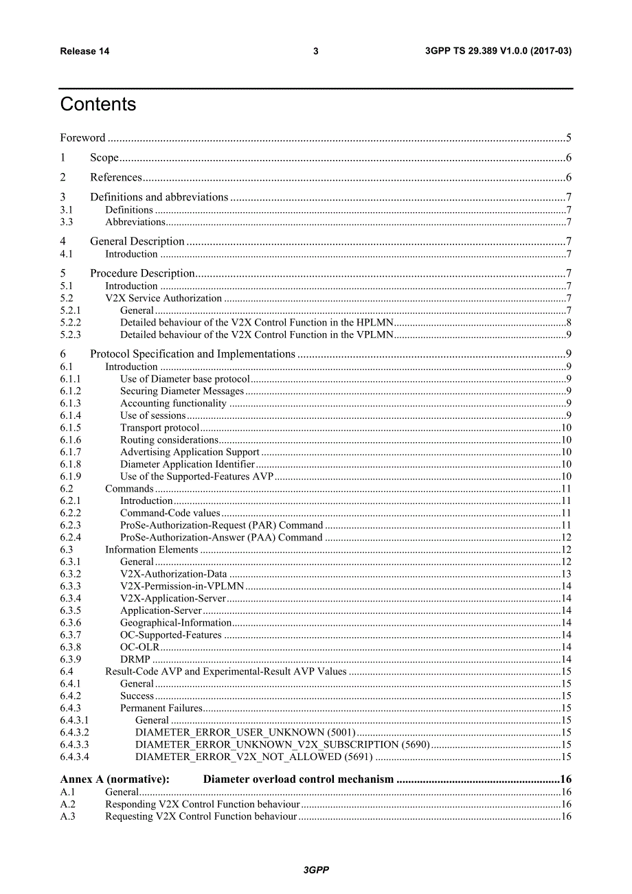 TS 29.389 V1.0.0 (2017-03) Inter-V2X Control Function Signalling aspects (V6);_第3页