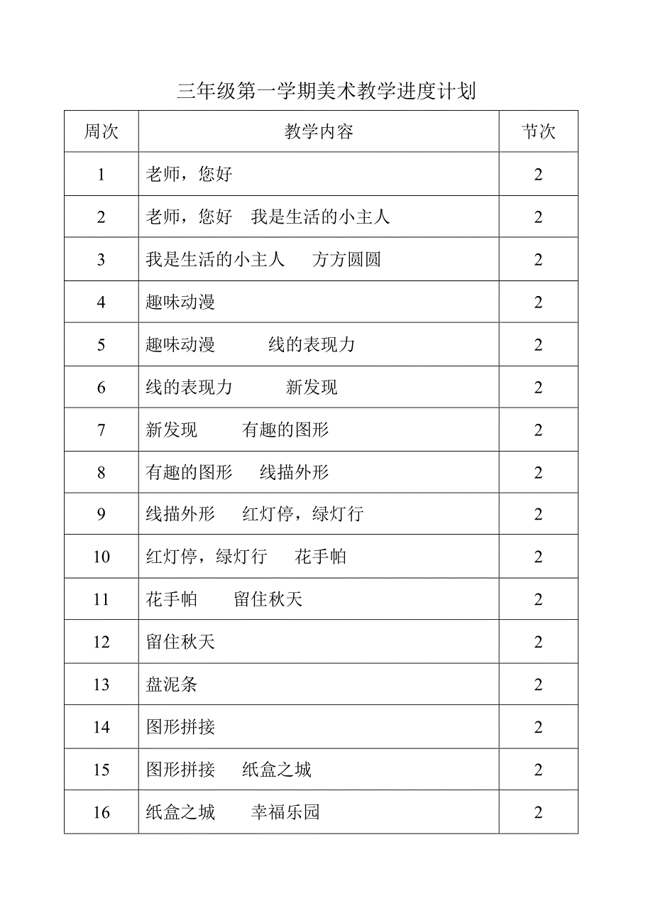 湘教版小学三年级上册美术教案全册_第1页