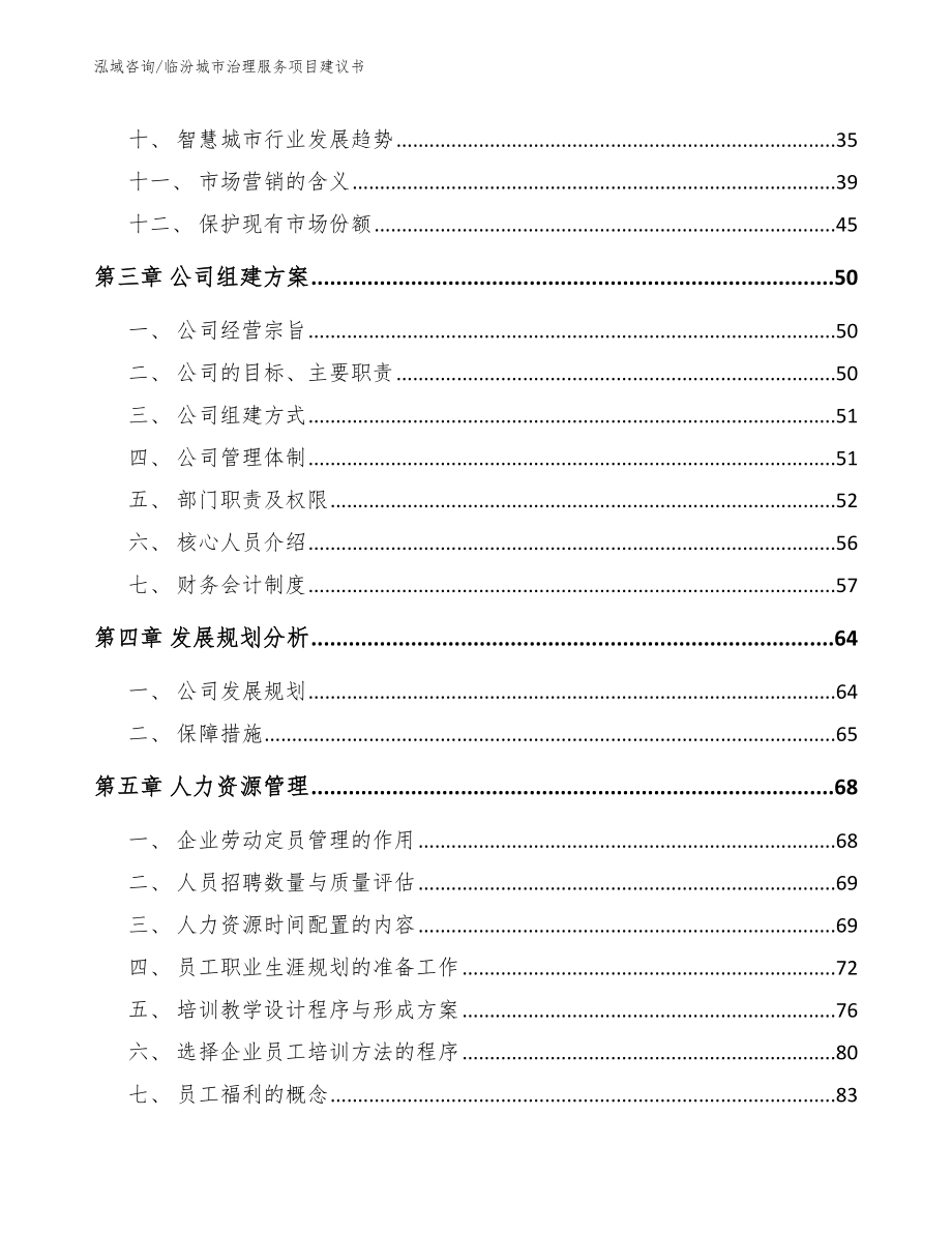 临汾城市治理服务项目建议书_范文模板_第3页
