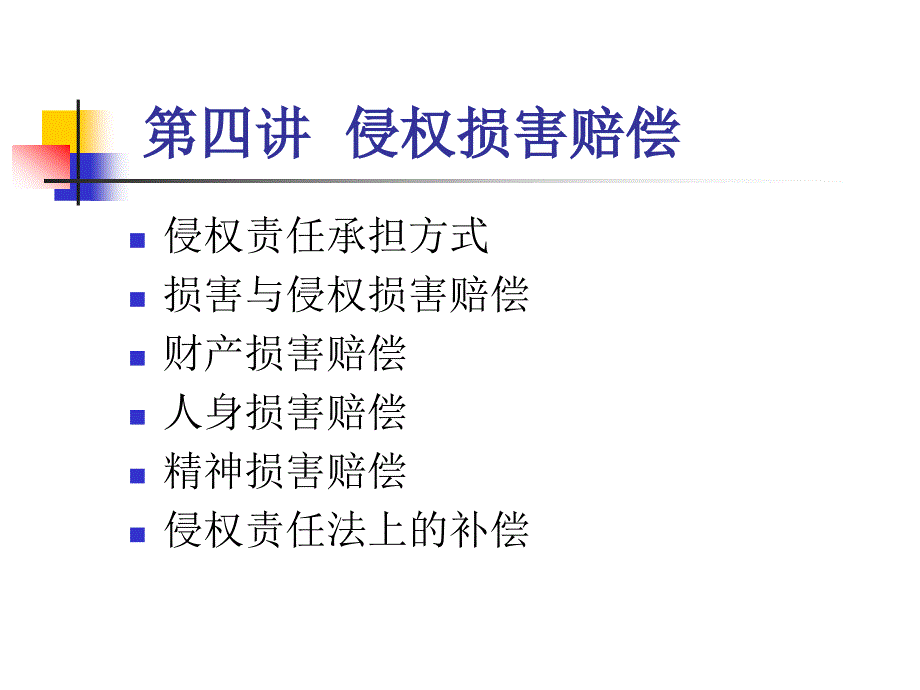 侵权法第四讲侵权损害赔偿.ppt_第1页