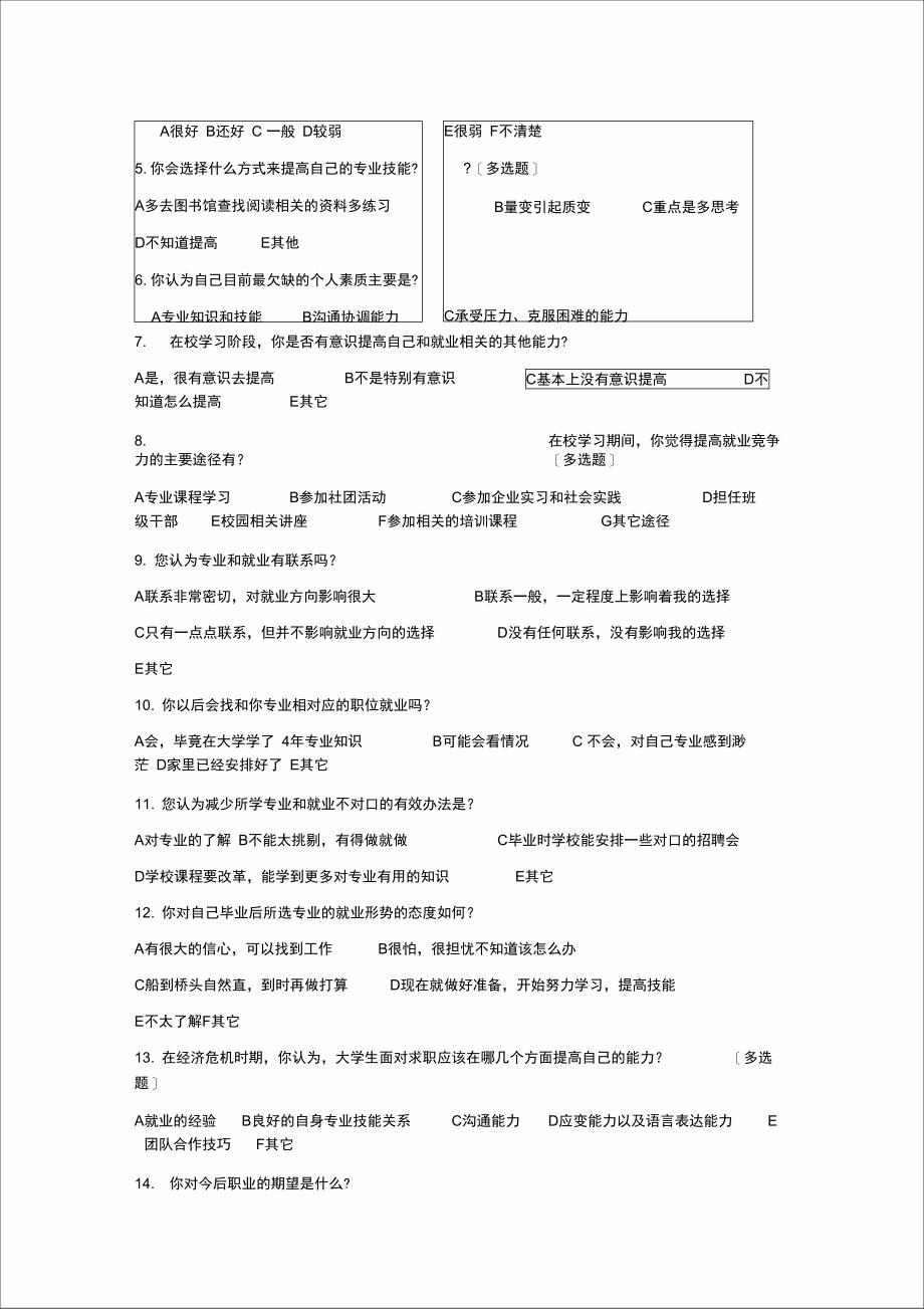 大学生专业选择与就业关系的实验设计_第2页