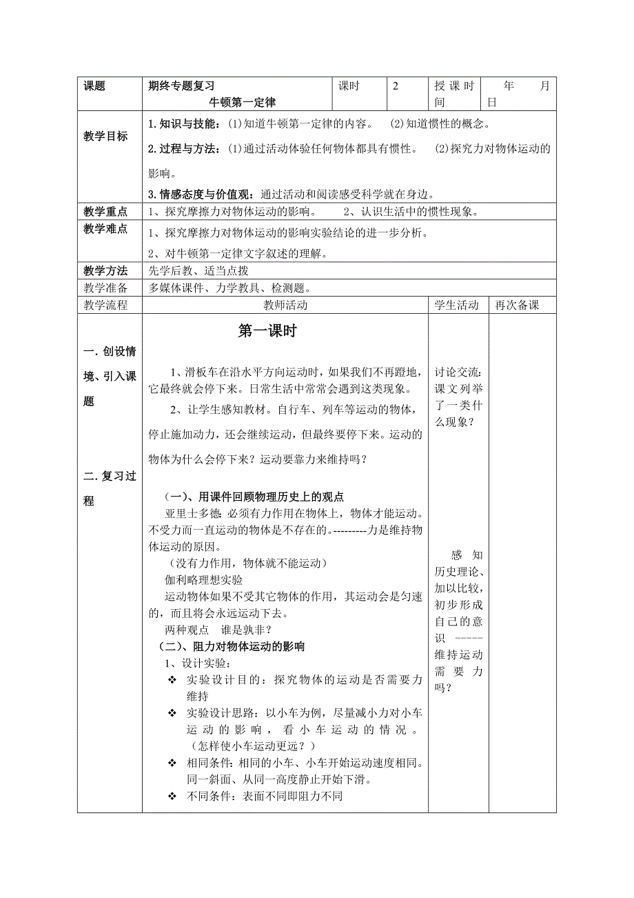 八年级物理期终专题复习(一)_第1页