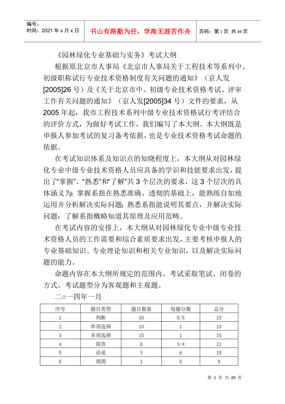 园林绿化专业培训资料_第1页