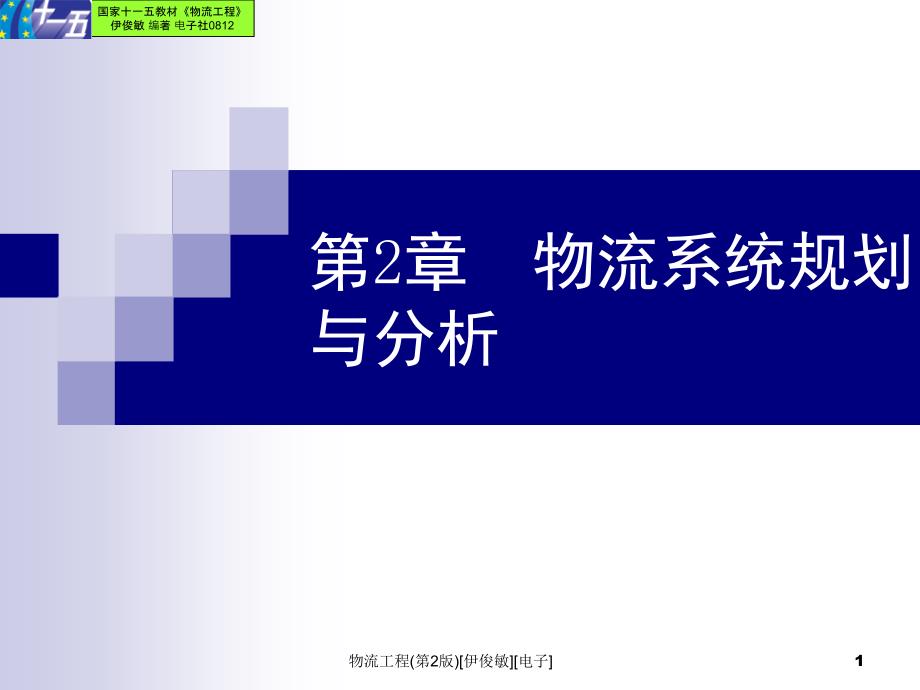 物流工程第2版伊俊敏电子课件_第1页